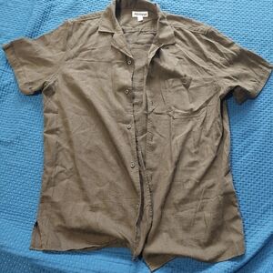 Abound Men's Casual Brown Button Down Shirt